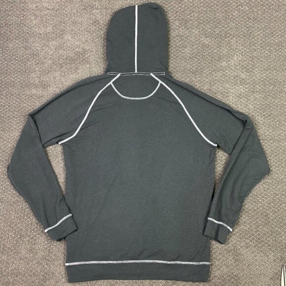 Johnnie-O Bender Melange Hoodie Men's Medium Charcoal Gray Stretch JMHD1120 - Picture 3 of 9